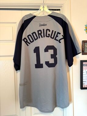 Vintage New York Yankees Jersey Navy Gray Alex Rodriguez 13 2X AROD Majestic